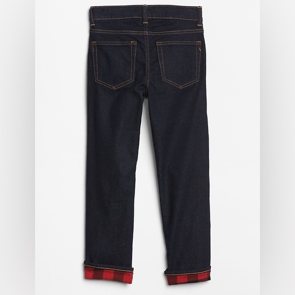 Buffalo Plaid Lined Toddler Jeans - Picture 2 of 4